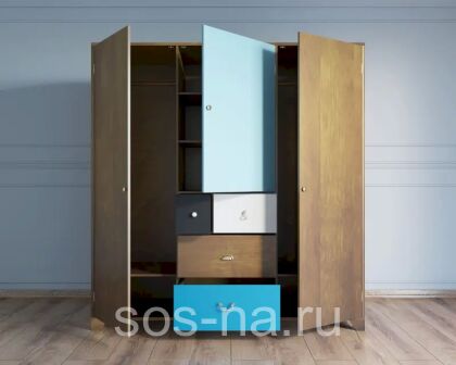 Шкаф "Aquarelle" трехстворчатый арт RE-46