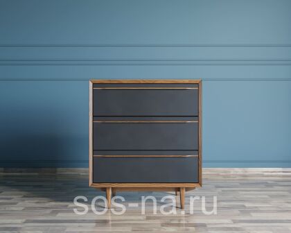 Комод "Bruni Black" на три ящика