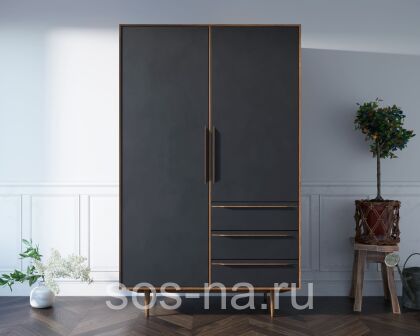 Шкаф "Bruni Black" с ящиками