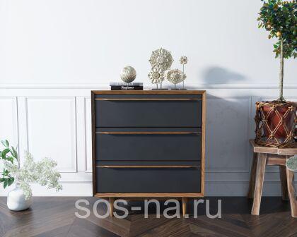 Комод "Bruni Black" на три ящика