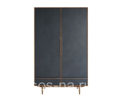 Шкаф двустворчатый "Bruni Black" с двумя ящиками