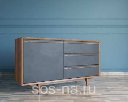 Комод "Brun Black" с ящиками и дверкой