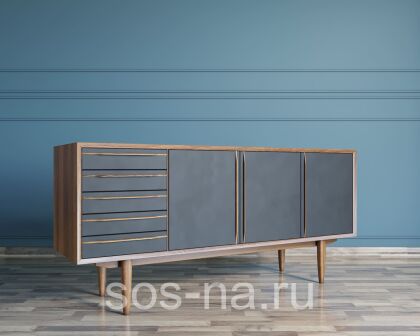 Комод "Bruni Black" три дверки