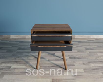 Тумба "Bruni Black" с двумя ящиками