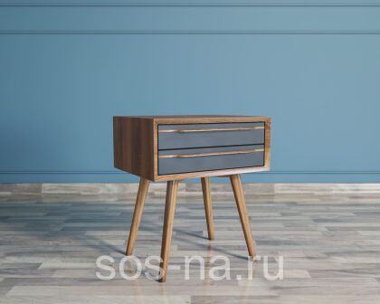 Тумба "Bruni Black" с двумя ящиками