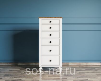 Узкий комод "Odri" 6 ящиков
