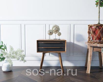 Тумба "Bruni Black" с двумя ящиками