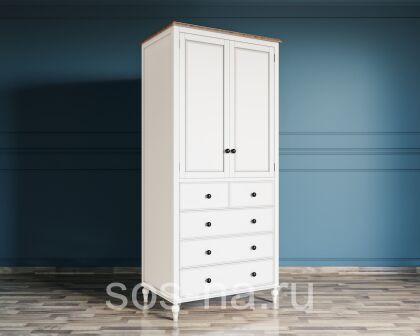 Шкаф двухстворчатый "Odri" с 5 ящиками