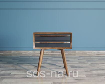 Тумба "Bruni Black" с двумя ящиками