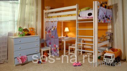 Кровать Классик верхнеярусная (чердак)