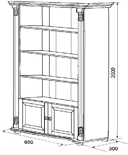 Шкаф книжный Балтика 19.2