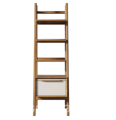 Узкий стеллаж "Bruni white" с открытыми полками BR29WH