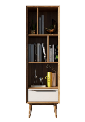 Узкий стеллаж "Bruni white" BR26WH