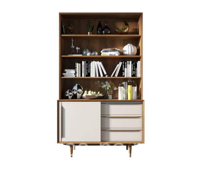 Стеллаж "Bruni White" с дверками BR-01WH