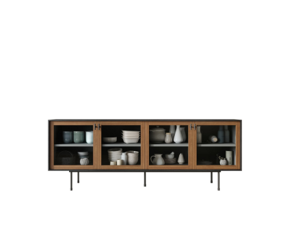 Комод с четыремя стеклянными дверками "Emerson" EM12