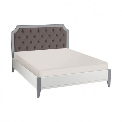 Кровать София с мягкой спинкой каретная стяжка