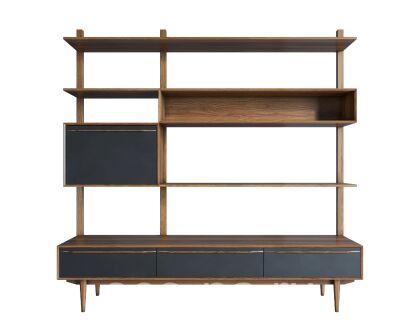 Стеллаж "Bruni Black" с ящиками