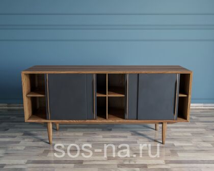 Комод "Bruni Black" четыре дверки