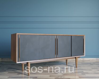 Комод "Bruni Black" четыре дверки