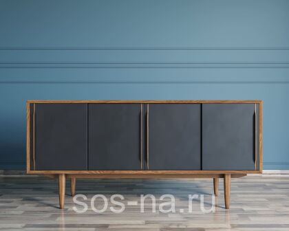 Комод "Bruni Black" четыре дверки