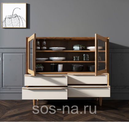 Буфет "Bruni white" низкий BR34WH