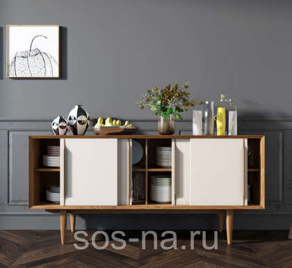 Комод "Bruni white" четыре дверки BR23WH