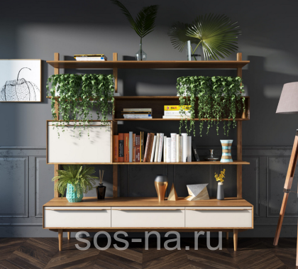 Стеллаж "Bruni white" с ящиками BR-20WH