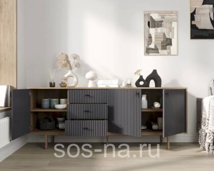 Комод с тремя дверками и тремя ящиками "Emerson" EM07