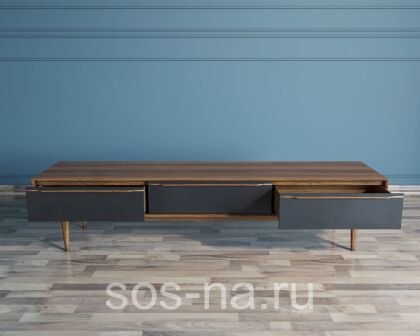 Консоль под TV "Bruni Black" с ящиками