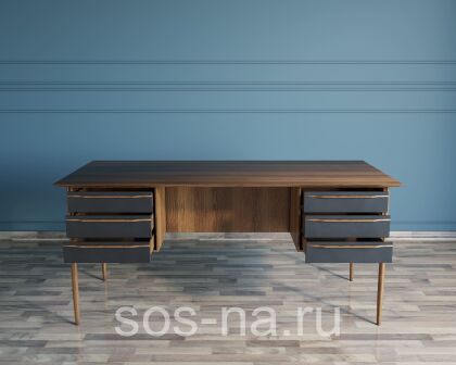 Рабочий письменный стол"Bruni Black" с ящиками