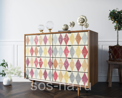 Комод "Bruni print" на восемь ящиков BR06P