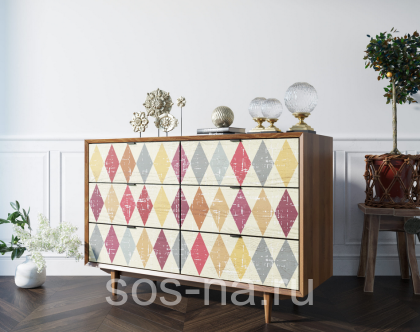 Комод "Bruni print" с шестью ящиками BR05P