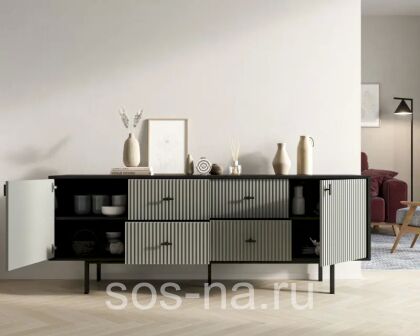 Комод две дверки и четыре ящика "Emerson" EM19