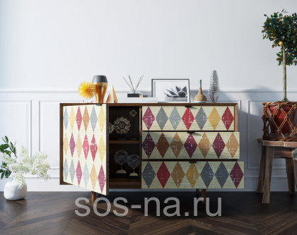 Комод "Bruni print" с ящиками и дверкой BR-02P