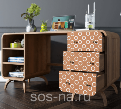 Рабочий стол "Ellipse print" принт 3 EL08