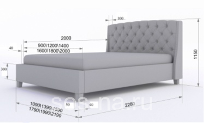 Кровать мягкая Мишель