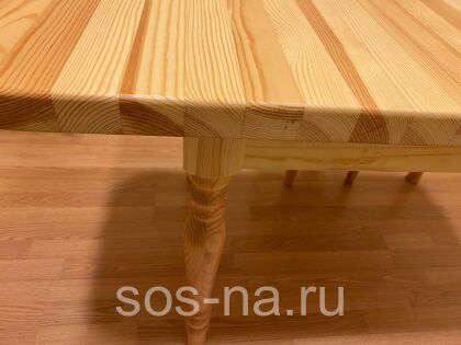 Стол на 4х точеных ногах 80/110 со вставкой с образца