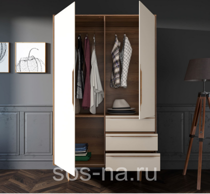 Шкаф "Bruni white" с ящиками BR27WH