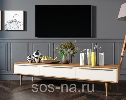 Консоль под TV "Bruni white" с ящиками BR-21WH