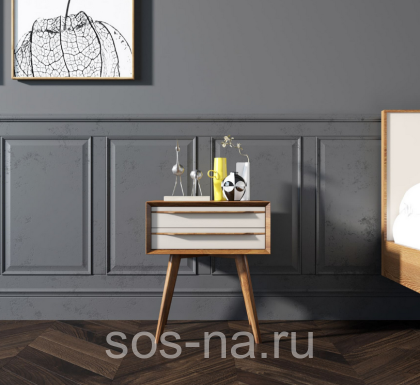 Тумба "Bruni white" с двумя ящиками BR-12WH