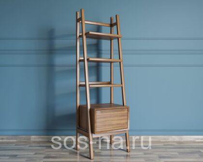 Узкий стеллаж "Bruni" с открытыми полками