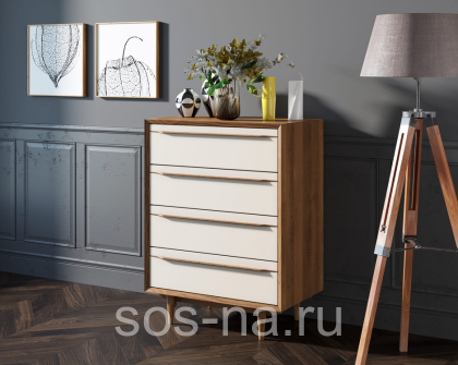 Комод "Bruni white" на четыре ящика BR08WH