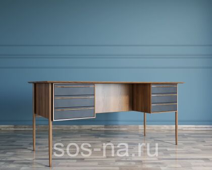 Рабочий письменный стол"Bruni Black" с ящиками