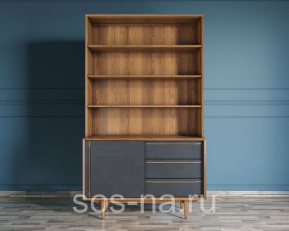 Стеллаж "Bruni Black" с дверками