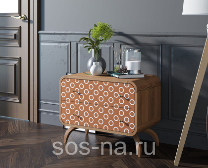 Комод "Ellipse Print" с двумя ящиками принт 3 EL02