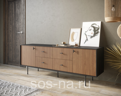 Комод две дверки и четыре ящика "Emerson" EM19