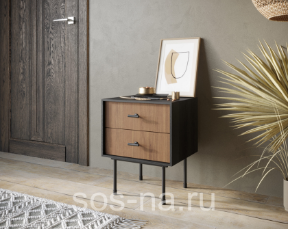 Тумбочка с двумя ящиками "Emerson" EM16