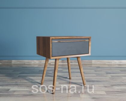 Тумба "Bruni Black" с ящиком