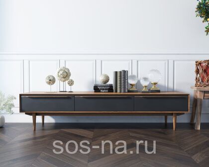 Консоль под TV "Bruni Black" с ящиками