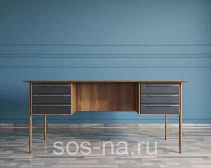 Рабочий письменный стол"Bruni Black" с ящиками